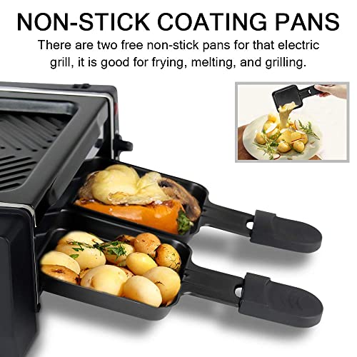Mini Raclette für 2 Personen, Raclette Grill Elektrisch, 500 W – Bild 3