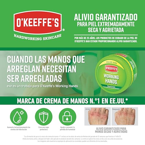 Miniatura 5 de O Keeffe S Working Hands - Crema Para Manos Secas Y Agrietadas - Recupera Las Manos Dañadas - 96g