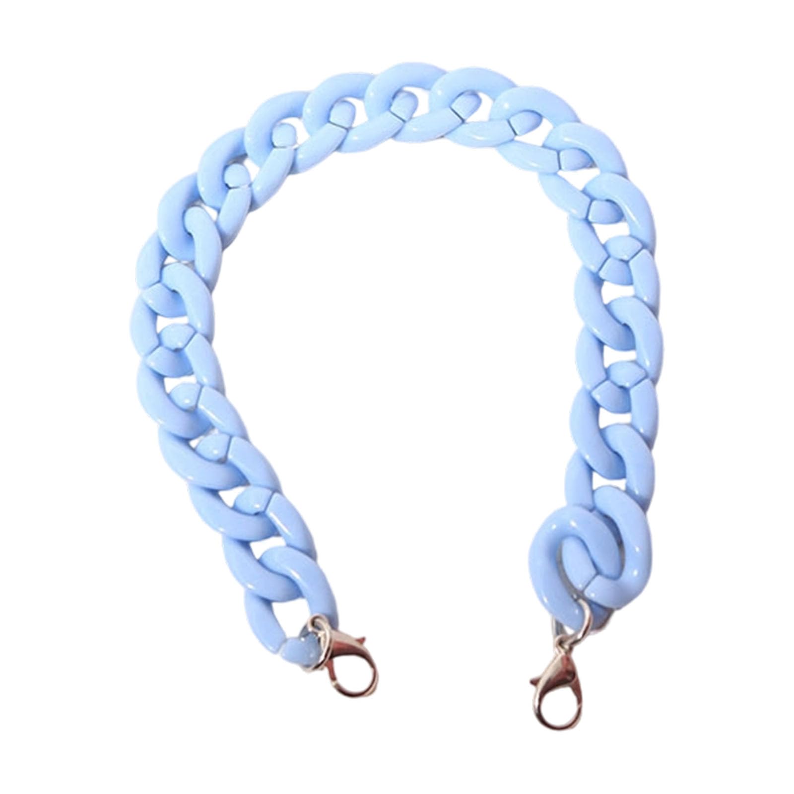 ljhnba Handbag Chain Handle with Metal Hook Replacement Shoulder Bag 60cm Acrylic Purse Chains Strap for Women Purses Making Chain Strap for Purses