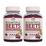 COUNTRY FARMS Bountiful Beets Gummies, Circulation Superfood, Promotes Energy and Endurance, Nitric Oxide Booster, 60 Servings, White, 120 Count, 2 Pack