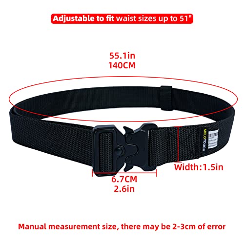 MELOTOUGH Cinto de ferramentas com fivela de liberação rápida resistente, Preto, 1.5 inch