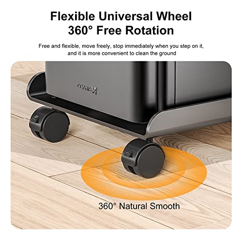 Soporte para CPU de torre PC con base móvil y 4 ruedas giratorias, carrito soporte para escritorio compatible con la mayoría de computadoras miniatura 7