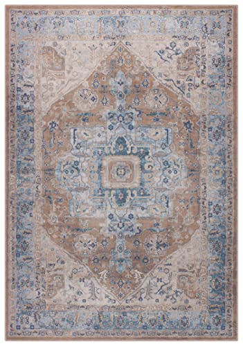 GLN Rugs Alfombra lavable a máquina con almohadilla antideslizante, alfombras para sala de estar, alfombras para dormitorio, alfombra de baño, alfombra de cocina, alfombra vintage impresa, alfombra