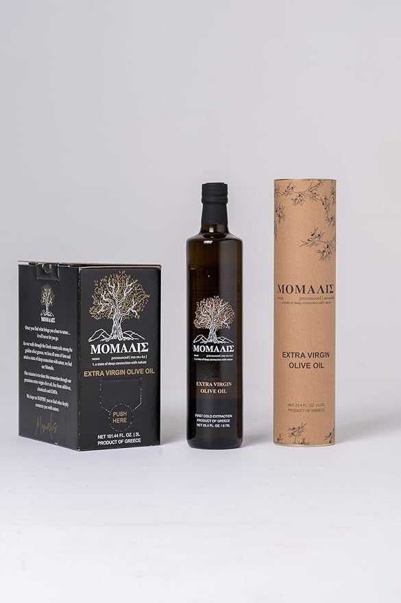 Miniatura 8 de Momalis Aceite de oliva virgen extra de 25.4 onzas líquidas, paquete de 2  Premium, de Grecia, oliva Koroneiki sin mezclar, última cosecha, hermosa