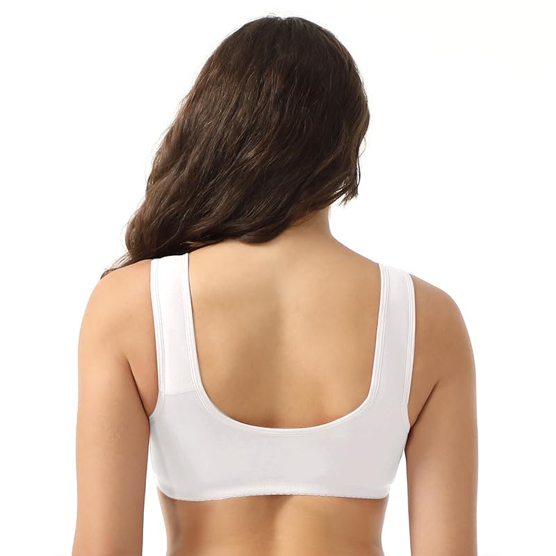 Image of Daisy Bras for Women, Front Snap Closure Padded Bra for Older Senior Women, No Underwire Comfortable Bra