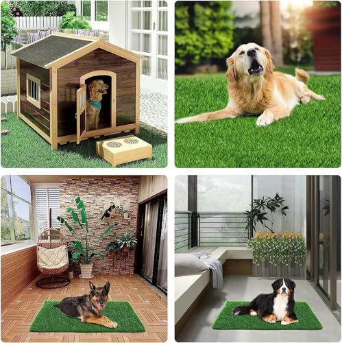 Image of Artificial Grass for Dogs Pee Tray Fake Grass Mat for Professional Puppy Potty Trainer Replacement Dog Grass Pad for Indoor and Outdoor 29.1 x 21.1 Inch (Pack of 1)