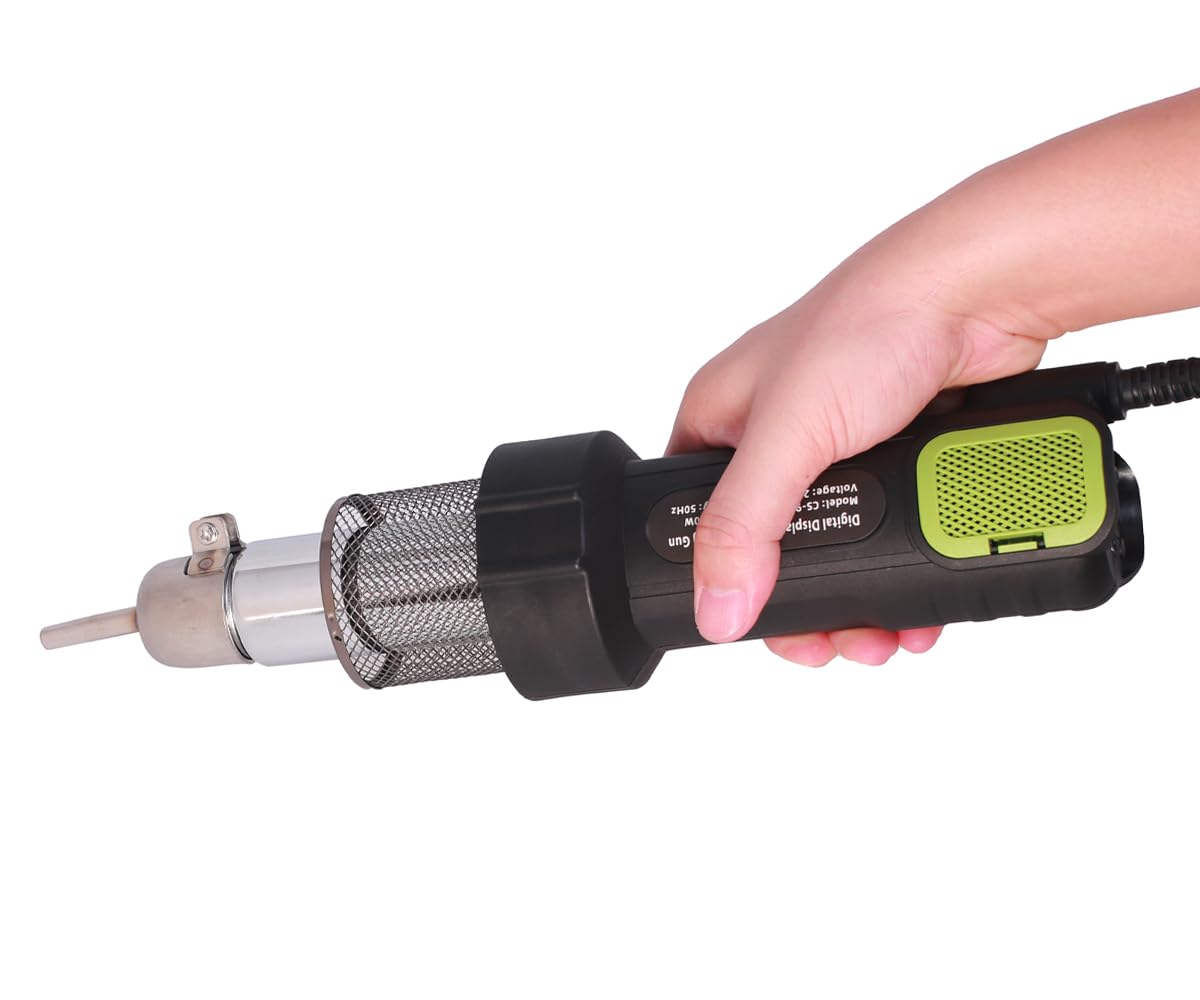 Cyfrowy pistolet na gorące powietrze LED, 2000 W, spawarka do tworzyw sztucznych, 700 g, ultralekkie urządzenie ręczne do uszczelniania dachu PVC TPO, z różnymi dyszami spawalniczymi