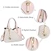 KKXIU Triple Compartments Purses and Handbags for Women Fashion Ladies Satchel Shoulder Top Handle Bag (1-Pink)