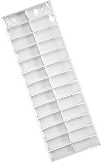 26 Pocket Over The Door Organizer, Clear Hanging Shoe Storage for Closet...
