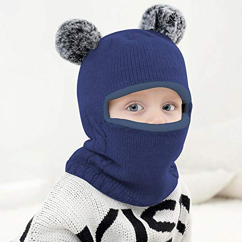 Image of Baby Girls Boys Winter Hat Scarf Kids Earflap Hood Scarves