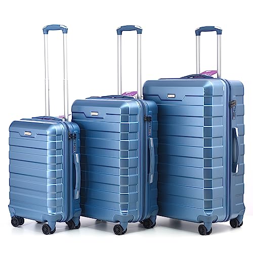 RMW Suitcase Large Medium Cabin Size | Hard Shell | Lightweight | 4 Dual Spinner Wheels | Trolley Luggage Suitcase | Hold Check in Luggage | TSA Combination Lock (Ice Blue, Large 28") - Image 8