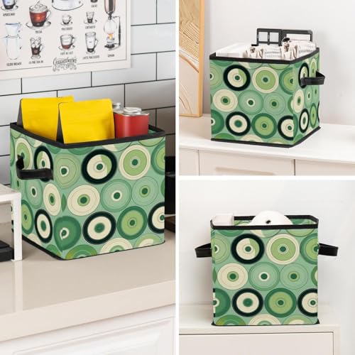 Cube de rangement durable avec poignées cuir pour la maison - 8