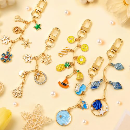 Image of Wurosi 18pcs Paperclip Keychain Making Kit,Key Ring Swivel Snap Hook Chains