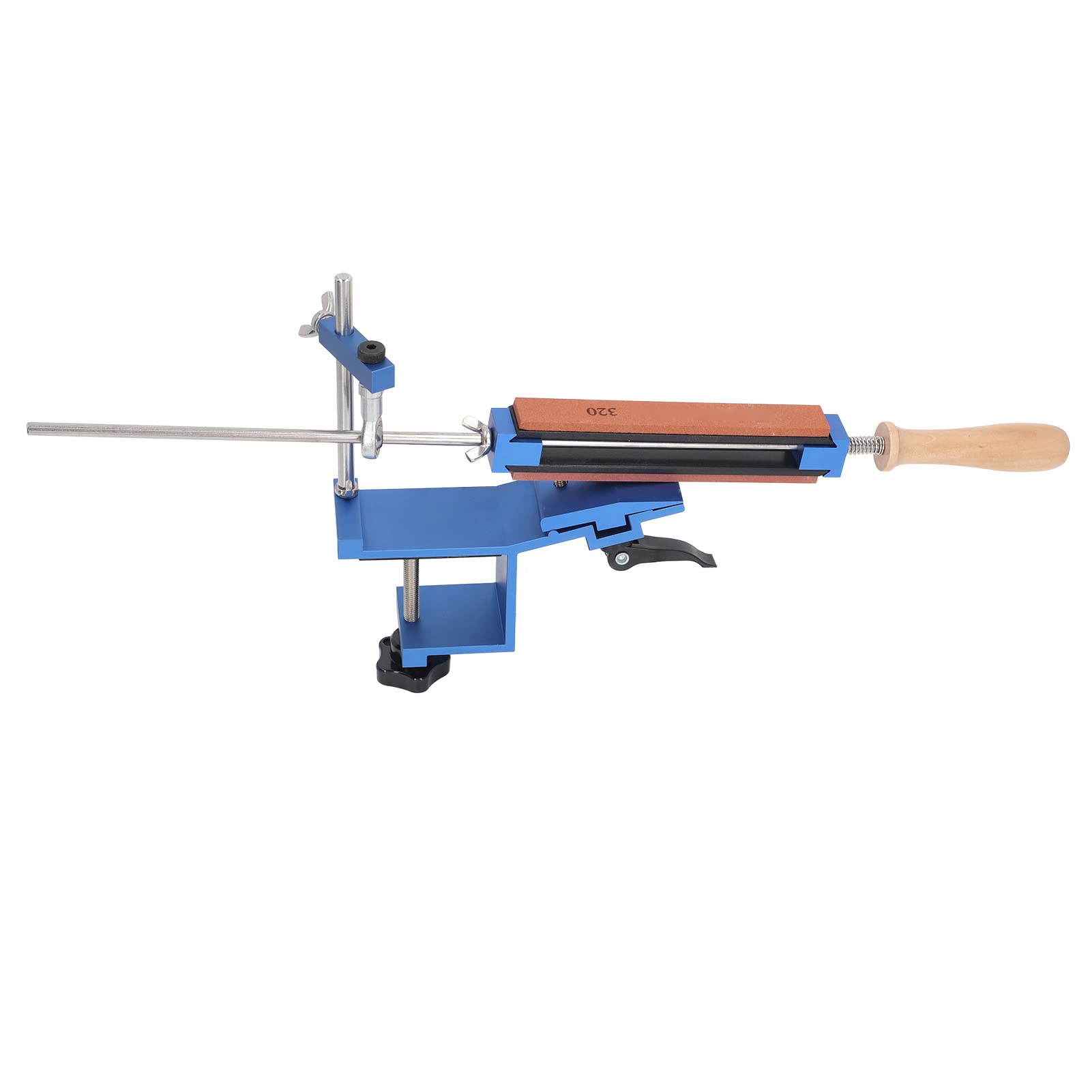 Cocoarm Kit per Affilare i Coltelli Ad Angolo Fisso in Lega di Alluminio e Acciaio Inossidabile 304 per Affilare i Coltelli in Pietra per il da 15 a 40 Gradi con 8 Pietre per la Cucina Domestica e il