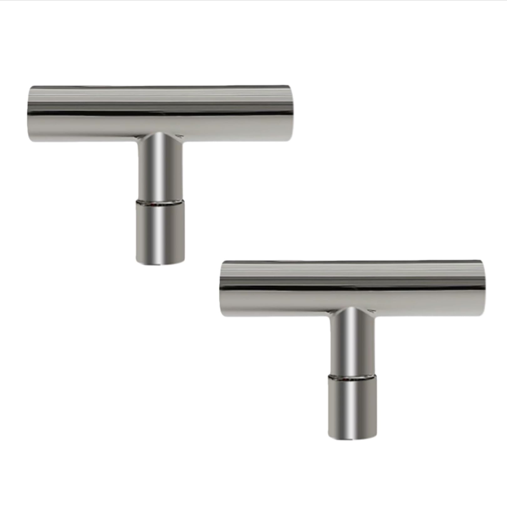 Zcru004 Silver Furniture Handle Zinc Alloy Drawerhandles Cupboard Handles Kitchen Cabinet Handle Finger Edge Pull 2 Pieces (,Single Hole)