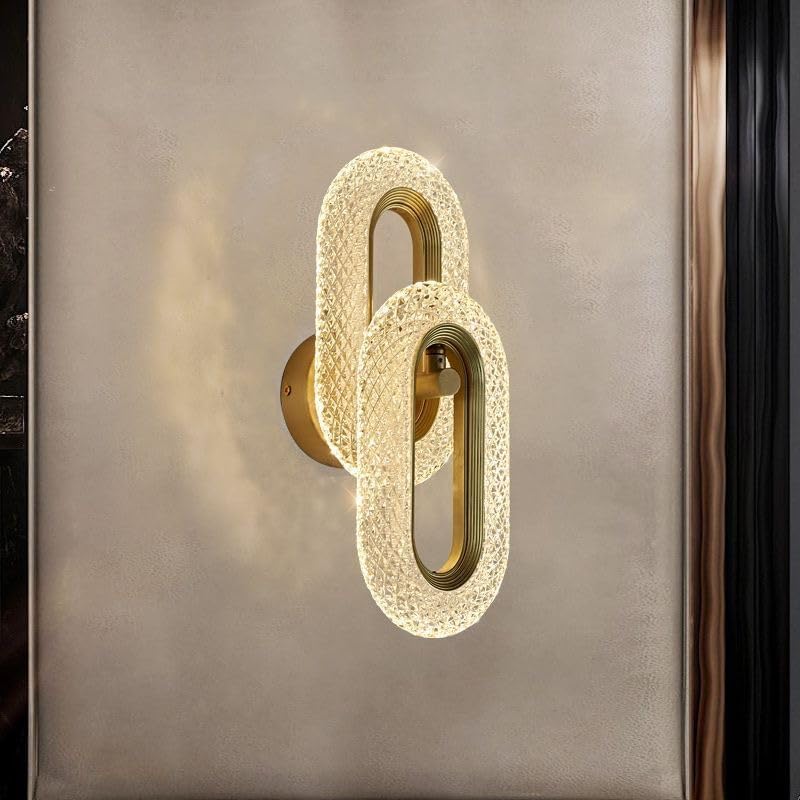 Scandinavian-Style Acrylic Remote Control/Button-Operated Minimalist Bedroom Wall lamp for 5-10 Square Meters (Single Item)