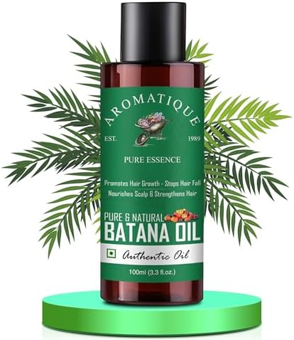 Aromatique Batana Oil | 100% Pure & Cold Pressed from Honduras | Natural Palm Nut sourced for Hair, Scalp & Skin Nourishment | 100ml