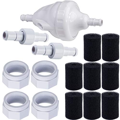 G52 Back-Up Valve & D20 Hose Swivel & D15 Feed Hose Nut & 9-100-3105 Hose Tail Scrubber Kit Replacement Part by Blue Stars - Exact Fit for Polaris 180 280 380 480 PRO 3900 Sport Vac-Sweep 380