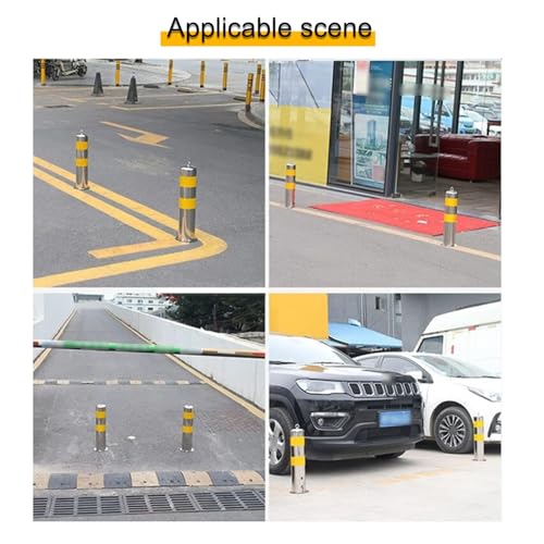 Poteau de borne en acier inoxydable durable pour parking moderne