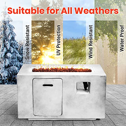 Concrete-Outdoor-Propane-Fire-Pit-Table-CSAETL-Certified-Safe-50000BTU-Pulse-Ignition-Weatherproof-Square-Propane-Gas-Fire-Table-Adjustable-Flame-Thermocouple-PVC-Cover-Lava-Rock-SLFPCN56