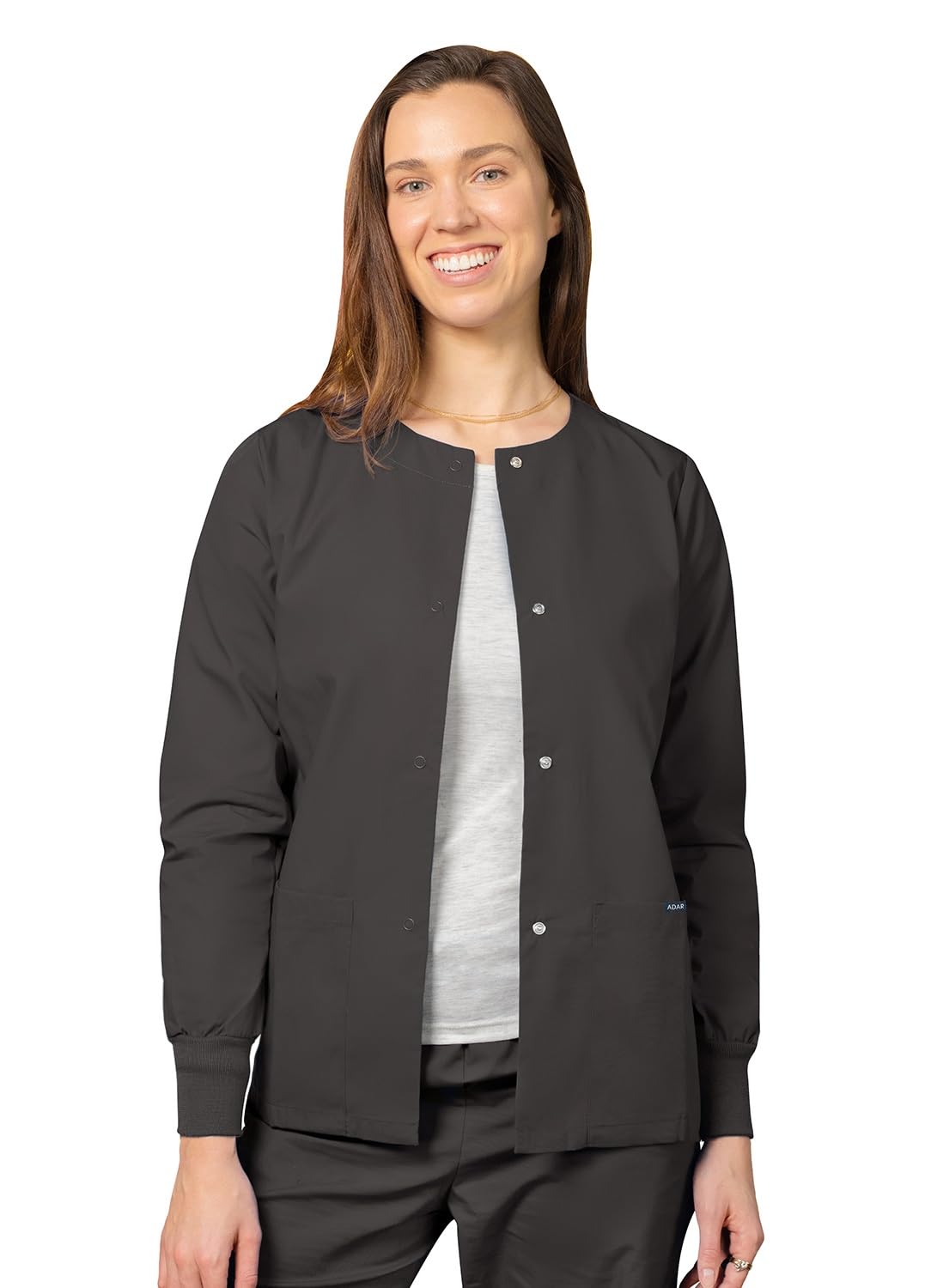 Adar Prendas médicas para Mujer - Chaqueta médica con Cuello Redondo