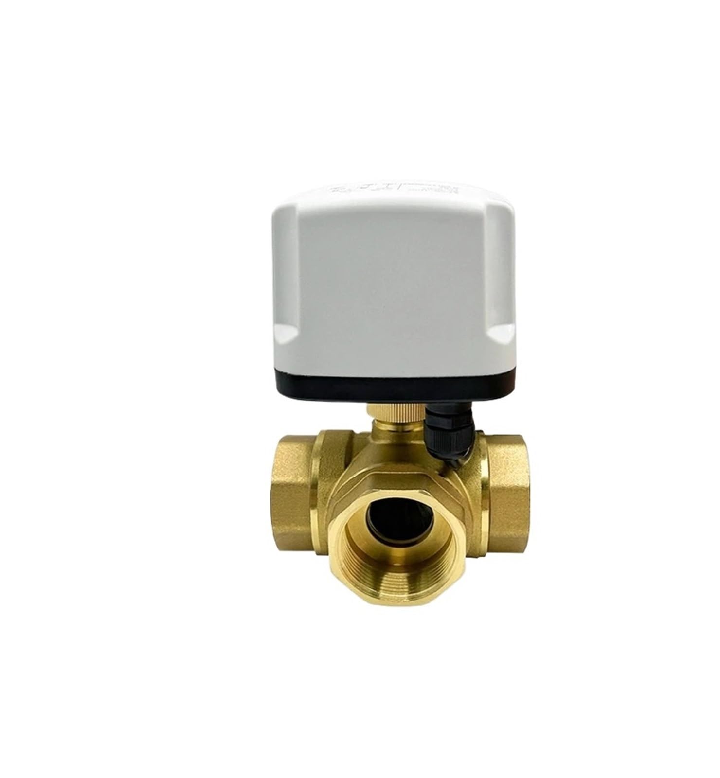 Flglqutsv 2Inch 1/2" 3/4" 1" 1-1/2" 2" Ip65 Waterproof Electric Ball Valve 3-Way Ac220v Dc12v Dc24v 3 Wire Motorized Ball Valve T Type(,24Vdc)