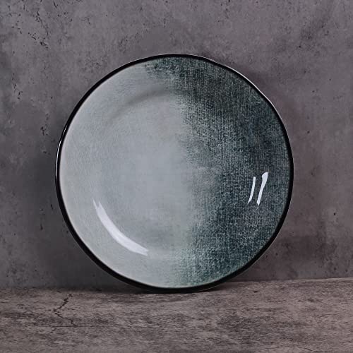 Gufaith Melamine Dinnerware Sets 6 Pcs, Melamine Plates, Outdoor Dinner Plates, Dishes Set For 6, Plates Set Green Plates Serving Platter, Unbreakable, Dishwasher Safe, Bpa Free,Green #TOP7