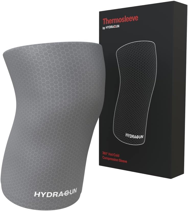 HYDRAGUN Thermosleeve 360° Hot/Cold Compression Sleeve for Knee, Joint, Muscle Pain, Cold and Heat Therapy (Small)