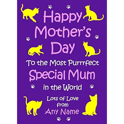Personalised from The Cat Mothers Day Card (Special Mum, Purple) Cover