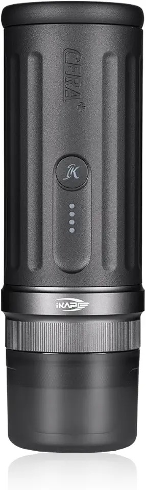 IKAPE Máquina de café expresso portátil KAPO K2 com conexão Bluetooth e cesta sem fundo de 51 mm, cafeteira elétrica de 20 bar de pressão, para casa, viagem, acampamento