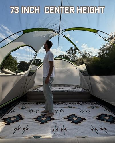 Loyeahcamp 8 Person Larger Extended Dome Camping Tent with 3 Rooms の商品画像 4