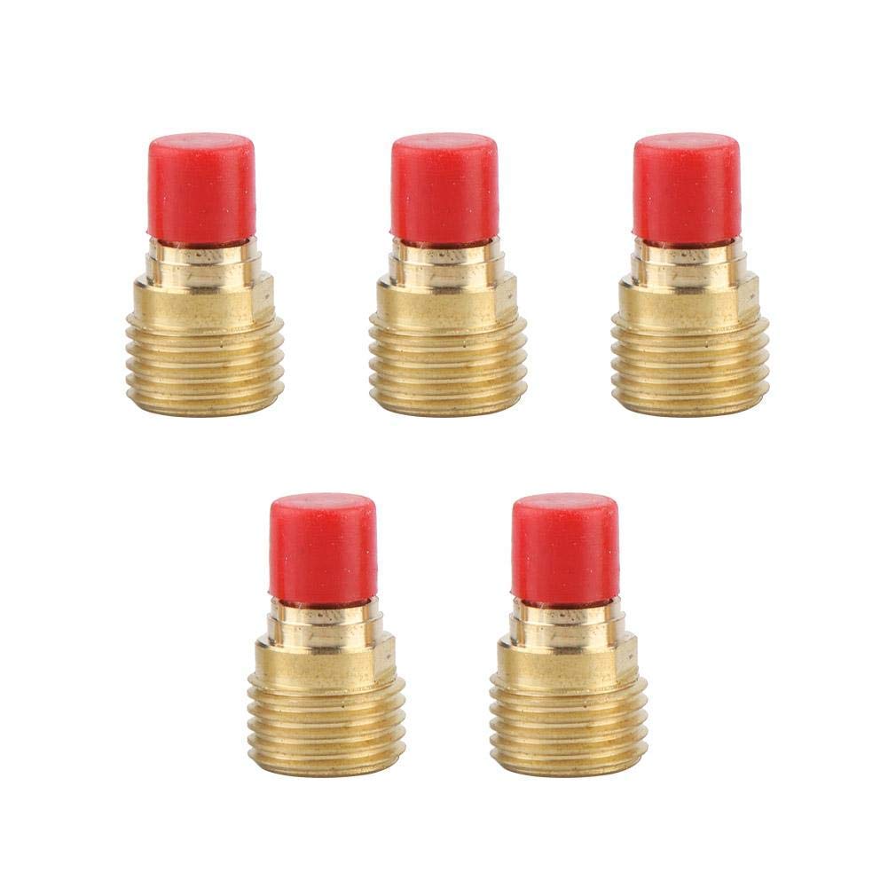 5 Pezzi Corpo Pinza Per Lenti Gas Saldatura TIG - Modello 45V44, Foro 2.4mm, In Rame - Foto 7