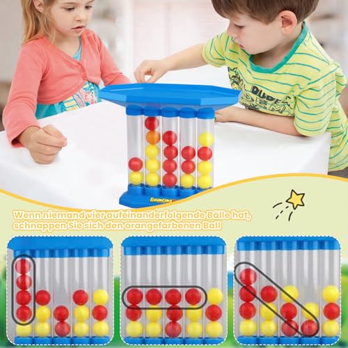 PKKP Bouncing Ball Tischspiel, 2024 Neues Bounce Off Game, 4 Shots Desktop Bouncing Toy, Jumping Ball Tabletop Ping Pong Spielballspiel, Familie Freunde Party Spiele für Kinder Erwachsene