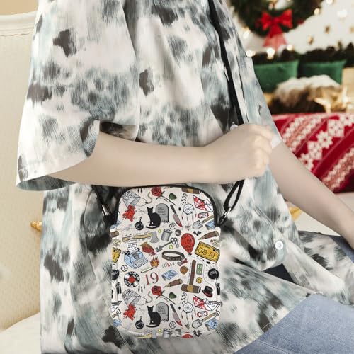 WCGXKO Horror Book Lover Gift Literary Gift Stepen Reader Writer Gift Canvas Crossbody Bag4