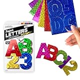 ArtSkills Poster Letters and Numbers, A-Z and 0-9, Assorted, Holographic Colors, 216-Count (PA-1444)