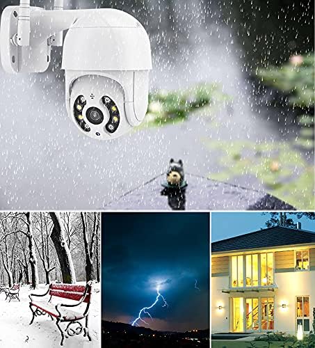 MAYUMI Full HD1080P Two Way Audio/Motion Detection/Best Night Vision/Waterproof CCTV Camera Wi-Fi 66 PTZ v380 PRO Camera Pan Tilt Surveillance Support Upto 128G SD,White 3