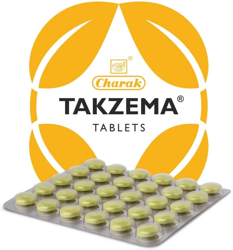 Charak Pharma Takzema Tablet for Eczema - 30 Tablets (Pack of 3)