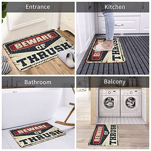 Paillasson d'extérieur 65x90 cm Beware of Thrush Rug Large Fall - 6