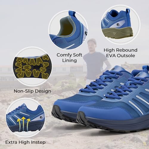 Image of FitVille Extra Wide Sneakers for Men with Wide Toe Box, Lightweight Trail Running Shoes for Workout Gym Cross Training Shoe Fashion Casual Sneaker
