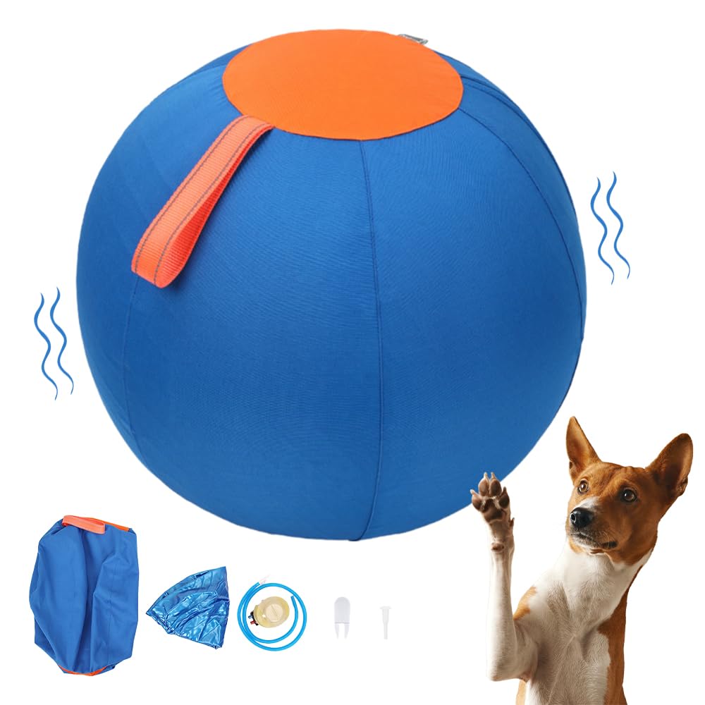 Giant Ball, 2026 New Durable Inflatable Giant Dog Balls for Outdoor Exercise, Mental Stimulation & Herding Training, Herding Ball for Dogs Bite-Resistant Cover, Dog Ball for Active Dogs (S)