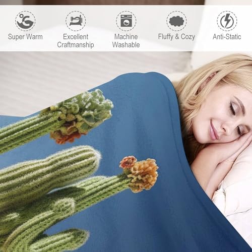 Manta gruesa Cactus de franela mullida textil de alta densidad para sofá 6