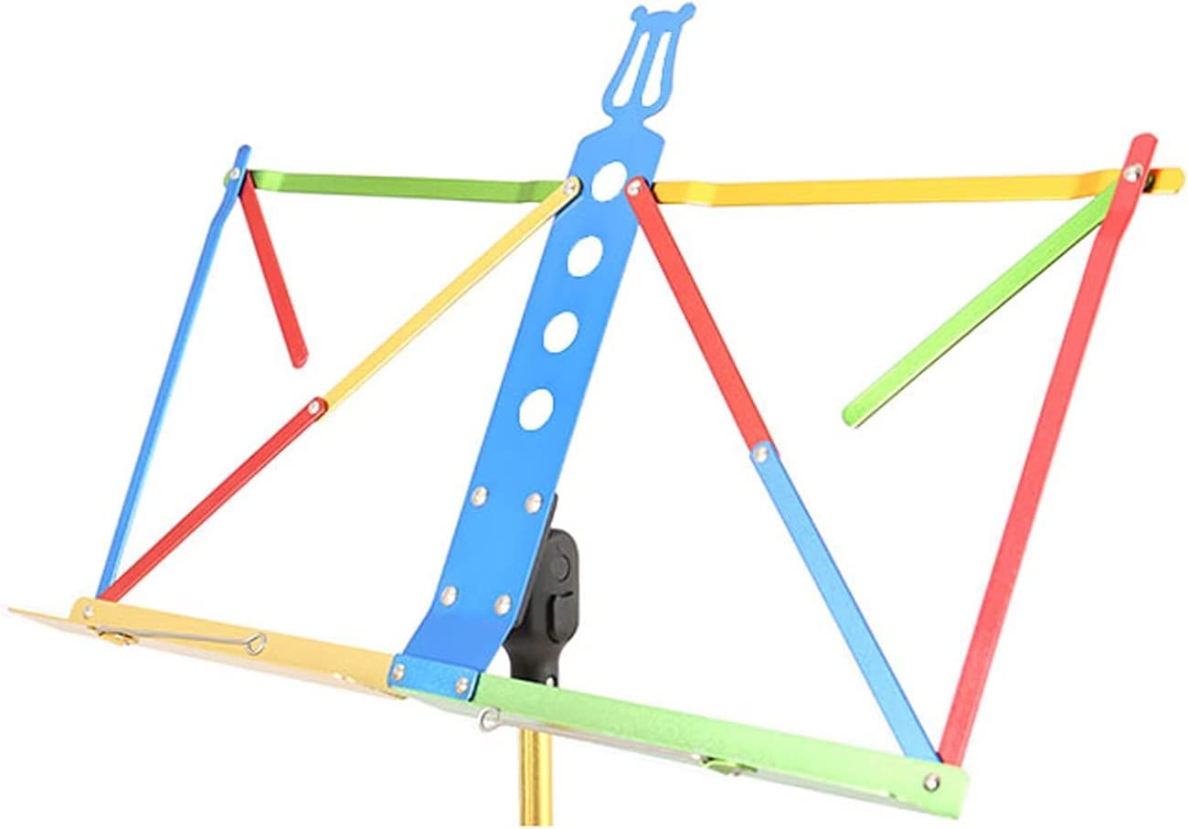 Notenständer Notenständer-Halter, tragbarer zusammenklappbarer Notenständer, superstabil, höhenverstellbar, Stativbasis, Metall-Notenständer, Farben, Musikinstrumente (Color : D) (C)