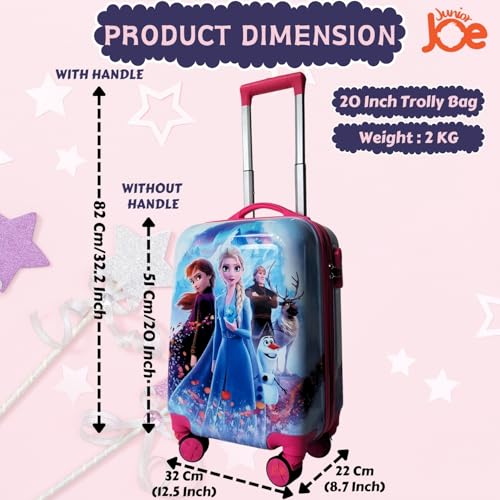 Image of 20 Inch Kids Suitcase with 4 Wheel Travel Trolley Bag (4 Day Trip) (DESIGN-12, 20 INCH)