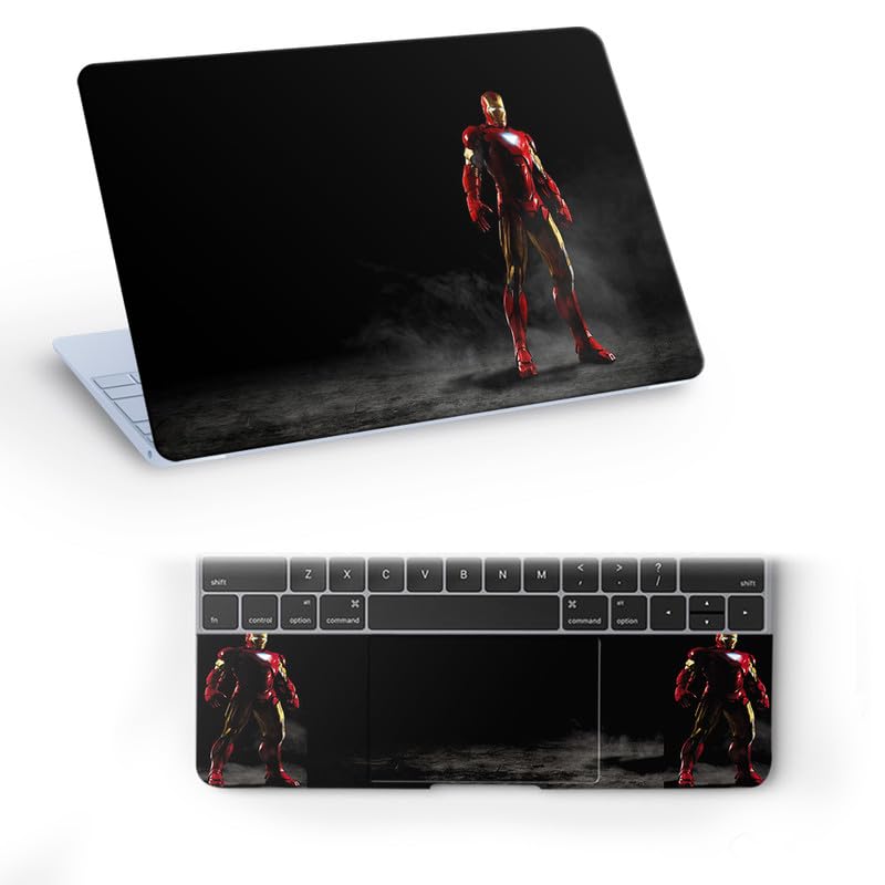Image of Ironman 01 Full Vinyl Laptop Skin /Sticker /Cover for 13 to 13.3 Inches Laptops Laminated-Removable-HD Quality Compatible for Hp-Dell-Sony-Lenovo-Asus etc.(13x9.2 Inches)