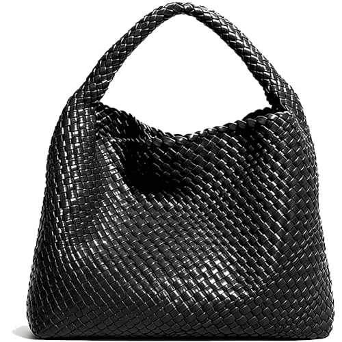 Image of Geelyda Woven Tote Bag for Women with Purse, Fashion Shoulder Hobo Underarm Bags, Large Woven Handmade Work Commuter Day Bags