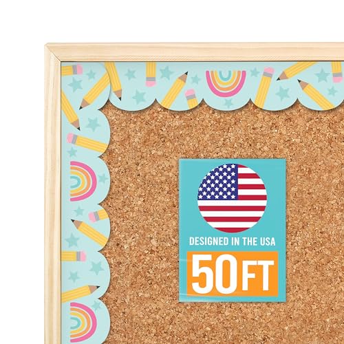 Bordures de tableau d'affichage 15m pour décoration de classe