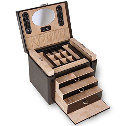 Preisvergleich Produktbild SACHER Schmuckkoffer Marta / schwarz / handmade in Germany