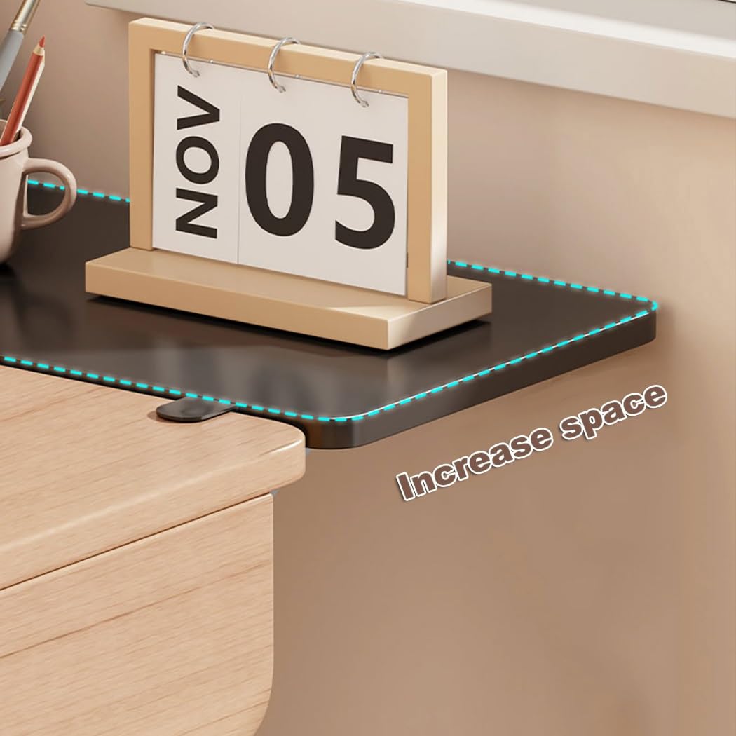 Vassoio pieghevole da scrivania 60 x 20 cm, regolabile, in legno, per tastiera e scrivania, accessorio per casa e ufficio