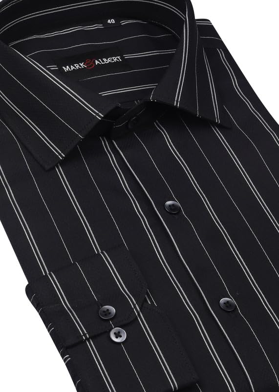 Image of Men's Striped Cotton Formal Shirt