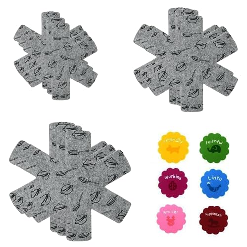 9 PCS 3 Sizes Pan and Pot Protectors to Avoid Scratching Perfect for Non Stick Pans Saucepans, Stoneware Skillets